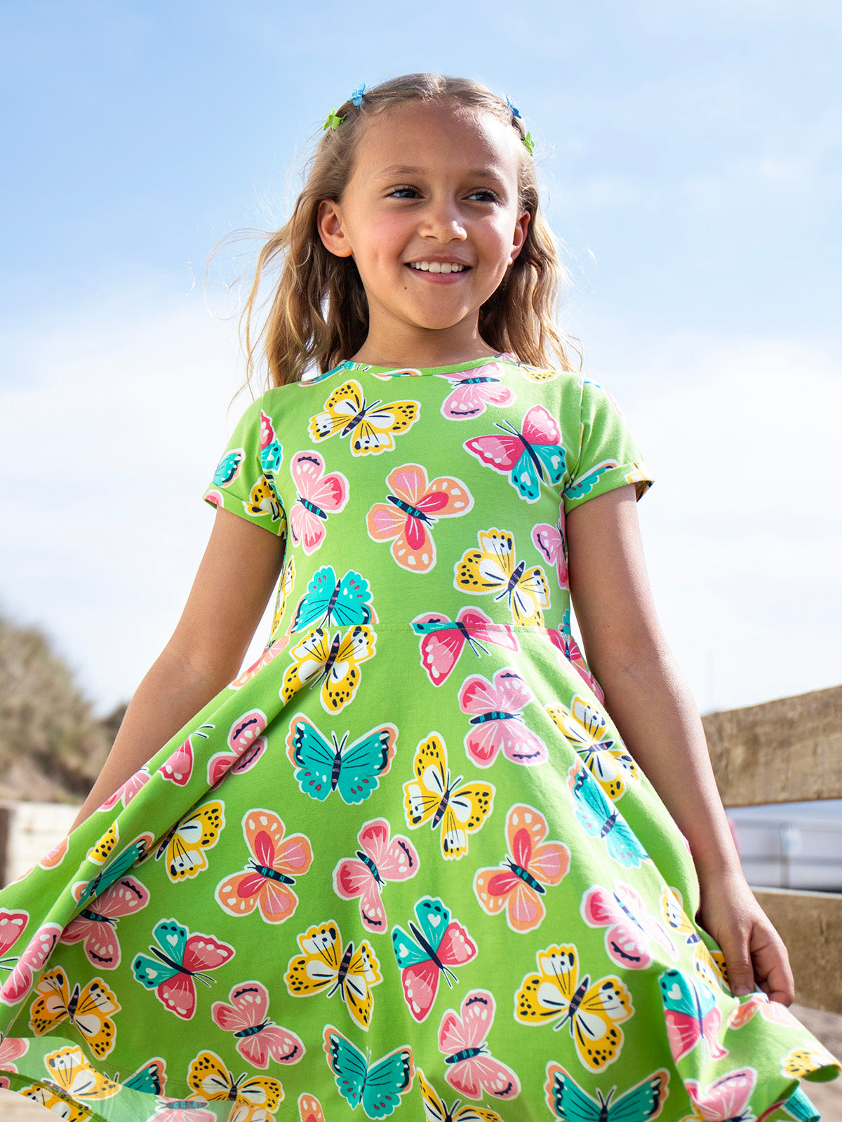 frugi skater dress Frugi Organic Girls' Sunshine Skater Dress- Vegetable Garden 2-3Y